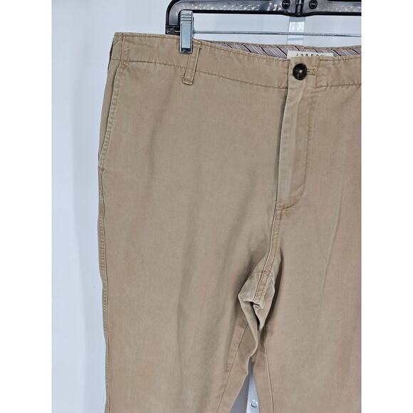 Joseph Abboud Men's Tan Button Closer High Rise Zip-up Cotton Pant Size 42x34 - Picture 2 of 5